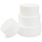 4 Tier Round Foam Cake Dummy Set, 5" 6" 7" 8" Fake Wedding Cake Dummies for Display, Decorating, 12" Tall Dummies (White)